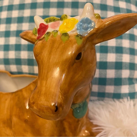 The Pioneer Woman Cow Planter NEW Country Cottagecore Decor Ceramic Flower Pot - Picture 4 of 6